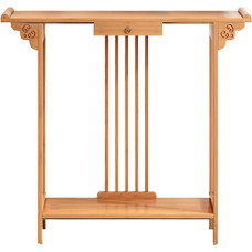 Siaura prieškambario lentyna, konsoliniai stalai svetainei su stalčiais, bambuko medžiaga su lentynomis, skirti svetainei, miegamajam, įėjimui, prieškambariui (smėlio spalvos, 120 x 20 x 80 cm / 47 x 8 x 31 col.)