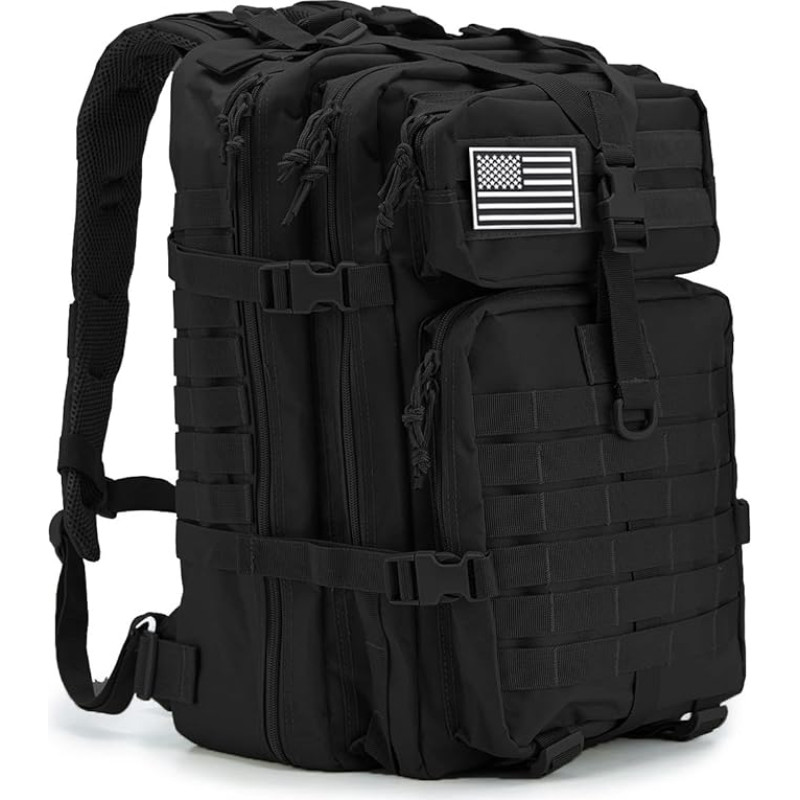 QT&QY 45L Large Tactical Military Backpack Men's Army Military Backpack Outdoor MOLLE Survival Backpack Camping Hiking Backpack