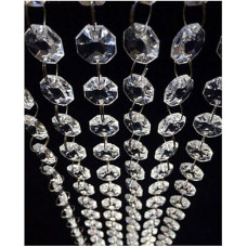 Jiangsheng Crystal Crystal akrilo brangakmenių karoliukų gijos, Manzanita kristalai, medis, girliandos, Kalėdų vestuvių šventės šventės dekoracijos 99ft (30m)