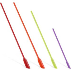 Pack of 4 Mini Silicone Dough Scraper Spatulas Slim Long Ladle Make Up Spatula Small Spatula for Beauty Applications Not Stick Dishwasher Safe for Kitchen Narrow Bottle Cosmetics