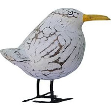 ART-CRAFT 12 cm aukščio rankomis drožinėta 12 cm aukščio dekoratyvinė jūrinė medinė skulptūrėlė, šabakštyno stiliaus