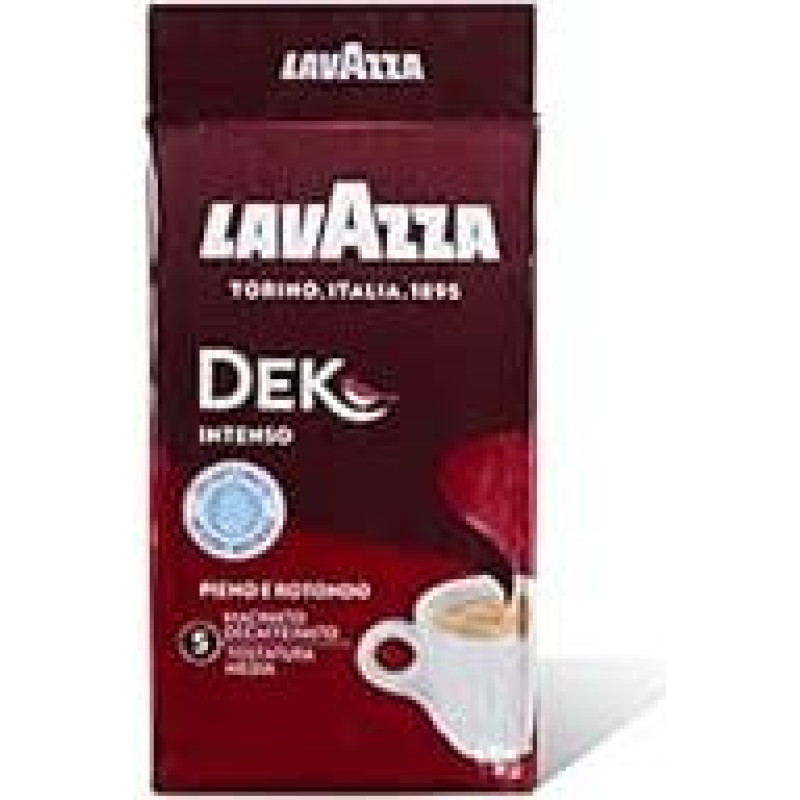 Lavazza DEK Intenso kava be kofeino 250 g maltos itališkos espreso kavos, 10 vnt.