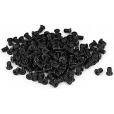 sourcingmap® Computer PC Case HDD M3x4.8mm Flat Phillips Head Hard Drive Screw Black 200pcs