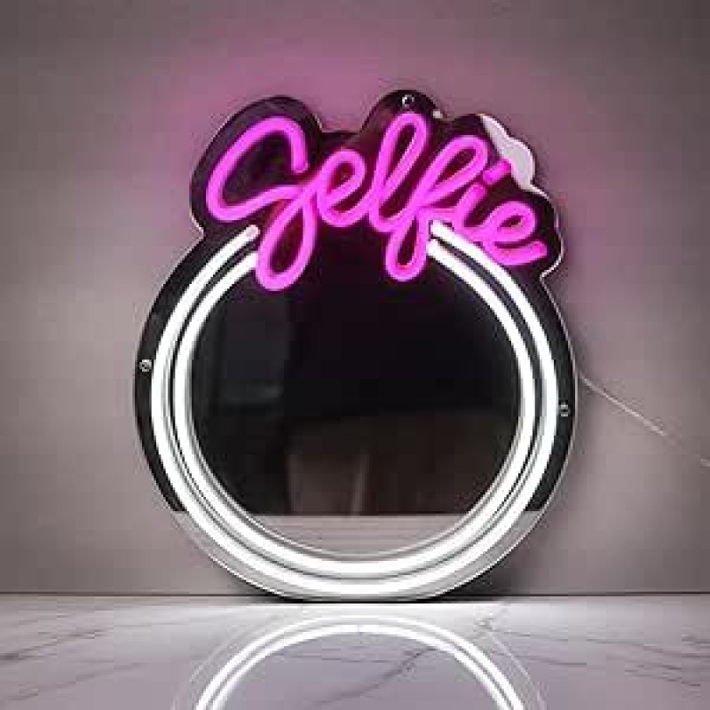 Generico 1 veidrodis LED neoninė šviesa CM30 x 35 Selfie Acrylic Polypropylene Elektroninės detalės įvairiaspalvis