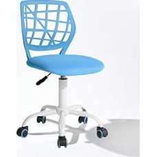 FurnitureR Compact Gaming Chair, Hollow PP Backrest, Adjustable Height, Ergonomic Swivel Sponge Seat, 5-Wheel Iron Base, for Teens & Kids Drawing, Gaming, Classroom, Blue, 38.5 x 40 x 87 cm