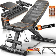 KESSER® Folding Weight Bench, Multifunctional Training Bench with Backrest, 500 kg Load Capacity, Adjustable Bench, Fitness Device for Bench Press, Full Body Training, Incline Bench for Fitness &