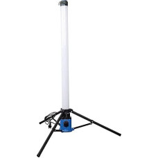 kaip - Schwabe CENTRA 46371 360° LED šviesos stulpas 100 W, 8000 liumenų - mobilus bokštinis statybinis prožektorius 142 cm - 3 m kabelis su kištuku - sulankstoma darbo šviesa - papildomas apsauginis kontaktinis lizdas - IP44