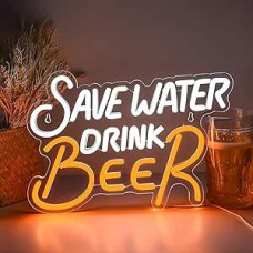 Neon Beer Sign as Wall Decoration Beer Neon Lights for Bar Neon Lights for Club Oktoberfest Men's Cave Bar Lighting for Home Pub, Size 13.5 x 10 inches (XD273)
