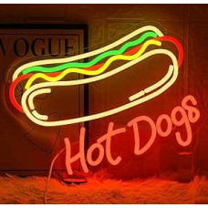 Hot Dogs Neon ženklas sienoms apdailos virtuvės neono šviesos greito maisto LED ženklas užkandžių neono ženklai restorano miegamojo virtuvės ir šalių