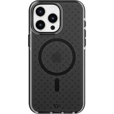 Tech21 Evo Check Mobile Phone Case for iPhone 15 Pro Max - Compatible with MagSafe - Simple Phone Case - TPU and Biodegradable Material - Black - Scientifically Proven Drop Protection: 4.9 m