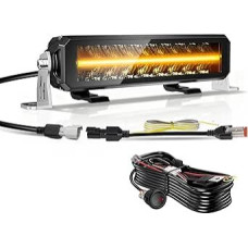 CO LIGHT 10 colių šviesos juosta automobiliams 70 W 14000 LM LED darbo šviesa LED 12 V E išbandyta IP68 su baltais gintaro dienos žibintais 4 x 4 sunkvežimiams, automobiliams, keturračiams, bagiams, traktoriams