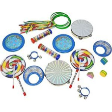 A-Star 21 Piece Percussion Set for Sensory Development with Sturdy Storage Tub, Tambourine, Therapy Musical Instruments for Beginners