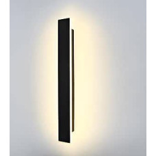 12 W LED sieninis šviestuvas, modernus, trijų spalvų temperatūros, 3000 K/4000 K/6000 K, juodas sieninis šviestuvas miegamajam, svetainei, koridoriui, laiptams, 40 cm, 110-240 V