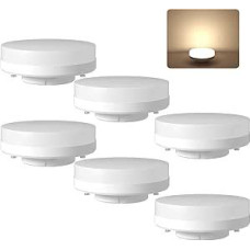 HCFEI GX53 LED lemputės 6W 230V šiltai šviesios 2700K Deckenleuchte Unterbauleuchte Blinkfrei Strahler (6 vnt. (1 pakuotė))