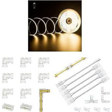 PAUTIX COB COB LED juosta šiltai balta 3000 K, 10 m 4800 šviesos diodų DC24 V LED juosta, LED juosta CRI93+, skirta miegamajam, virtuvei, 