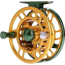 Metall Fliegenrolle, Fliegenfischrolle Fliegenfischen-Rolle leichte Gewicht 5 / MIT 6 WATT Fly Rolle Große Arbor Aluminium Fliegenfischen Angelrolle Handgeänderte