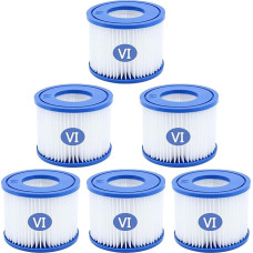 6 filtrų kasečių pakuotė VI tipo baseinui, filtrų kasetės baseinui, skirtos 
