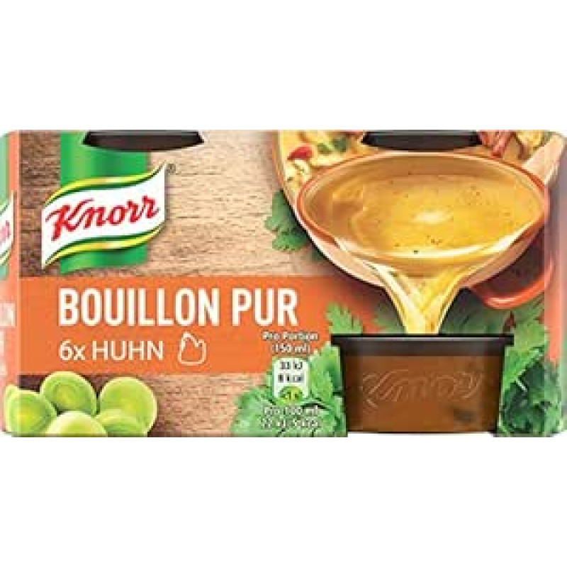 Knorr Bouillon Pur Chicken Skanus vištienos sultinys su pilnu skoniu 6 x 28 g