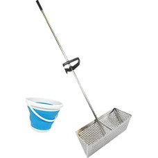 MagiDeal Sand Filter Rake Hand Rake Sand Collector Lightweight Beach Rake Long Handle