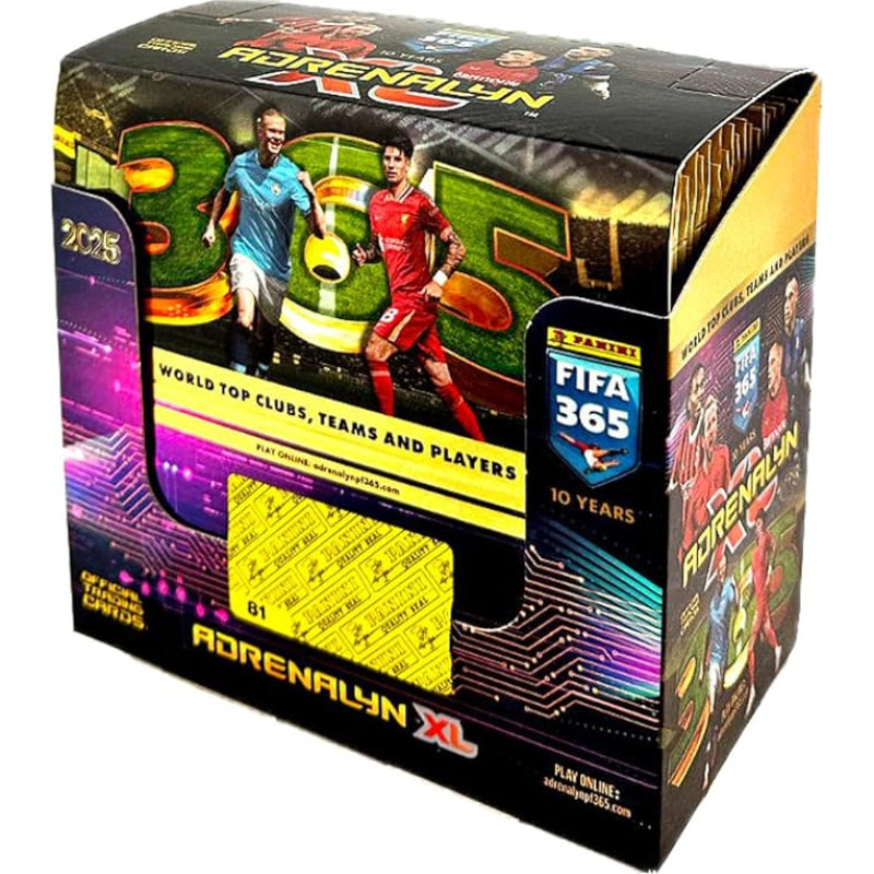 Adrenalyn FIFA 365 2024-2025 Panini 004911box50e Dėžutė su 50 vokų TC Adrenalyn Fifa 365, 2024-2025, aukso spalvos, asorti