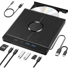 Nešiojamojo kompiuterio išorinis CD diskas, DVD diskas, išorinis USB 3.0 su SD/TF, išorinis DVD diskas kompiuteriui, 