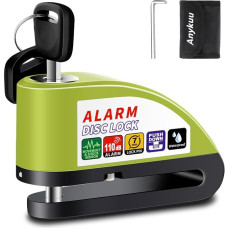 Stabdžių disko užraktas Motociklo užrakto signalas 110 dB garsus disko užrakto stabdžių užraktas su 1,5 m atminties kabeliu ir užrakto kišeniniu signalizacijos užraktu, skirtu 7 mm storio stabdžių diskui motociklo dviračiui