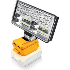 Battery Lamp for Dewalt 18V/20V Battery, 90W 5400LM Wireless LED Work Light, Portable Floodlights Construction Site Lamp, Battery Headlight with Type C Charging for Camping (for Dewalt 18V/20V)