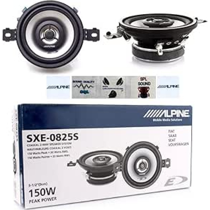 ALPINE SXE-0825S 2 Way Coaxial garsiakalbių rinkinys 8,7 cm 87 mm 3,5