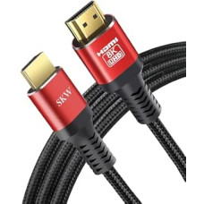 HDMI 2.1 kabelis 8K @ 60Hz 4K @ 120Hz 48Gb/s, itin greitas HDMI kabelis, suderinamas su PS5, 