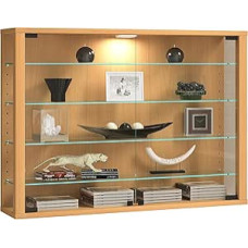 VCM stiklinė vitrina pakabinama su ESG apsauginiu stiklu | Matmenys: H 60 x W 83 x D 18 cm | Modernus ir taupantis erdvę | Vitrina - Vitrosa L