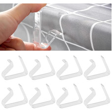 Plastikiniai staltiesės klipai Vėjo nepraleidžiantys pikniko staltiesės klipai Skaidrūs staltiesės klipai Polistireno klipai, skirti Kalėdoms, namams, vestuvėms, vakarėliams, vidaus patalpoms, lauko stovyklavietėms 8