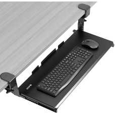VIVO MOUNT-KB05HB Didelė reguliuojamo aukščio klaviatūros lentyna po stalu, 27