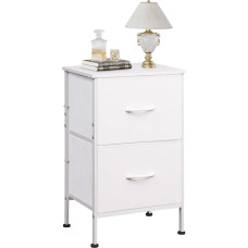 WLIVE Chest of Drawers with 2 Drawers, Fabric Drawers with Pull-Outs, for Bedroom, Hallway, Living Room, Children's Room, with Sturdy Steel Frame and Wooden Panels