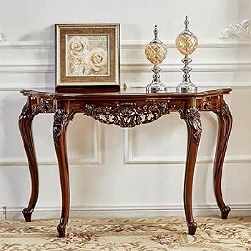 YTSJXN Konsolentisch Holz, Eingangstisch, Beistelltisch, Flurtisch, Flurschrank Schmal, Sofaspitze, Couchtisch hinter Sofa, für Wohnzimmer, Eingang, Flur (graikinis riešutas, 130CM/51.1IN)