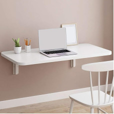 Sulankstomas sieninis stalas Virtuvės stalas MDF baltas namų kompiuterio stalas