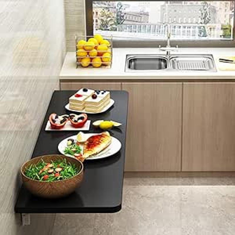 Sulankstomas virtuvės stalas Medinis sieninis sulankstomas stalas Suapvalinti kampai ir sieninis stalas Daugiafunkcis kompiuterio stalas Pailgas virtuvės valgomojo stalas Stalo pusryčių stalas