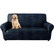 molasofa Didelio dydžio meilės sėdynės užvalkalas namų apdailai, minkštas odą primenantis spandeksas, minkštasuolio užvalkalas, neslystantis 1 dalies sofos užvalkalas šunims/kaitėms/vaikams (Didelio dydžio meilės sėdynės užvalkalas, Navy)