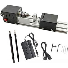 Holzdrehmaschine Mini-Drehmaschine Perlen Poliermaschine DIY CNC-Bearbeitung for Tisch Holzbearbeitung DIY Werkzeug Drehmaschine Standard-Set (Color : Basic T3, Size : X)