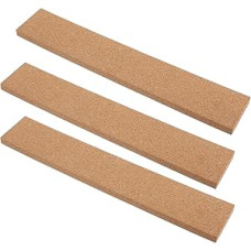 jojofuny 3 Selbstklebende Korkstreifen 30X5cm Naturfarbene Pinnwandstreifen aus Kork für Memoboards Wanddekoration Büro