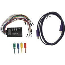 Professioneller Logikanalysator, USB, 16 Kanäle, 100 m, tragbares Gerät mit hoher Abtastrate und ESD-Schutz für Ingenieure, Techniker und Bastler, ABS-Material, kompakte Gr
