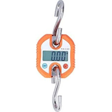 Kranwaage, Wiegehaken, Hängewerkzeug mit Präziser Doppelanzeige, 150 Kg, Tragbar, für Lebensmittel, Gepäck und Angeln (ORANGE)