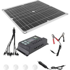Mikikit 200w Monokristallines Silizium Solarpanel Satz 12v Außenbereich Solarzellenplatte mit Hohem Wirkungsgrad Wetterbeständig und Tragbar für Camping und Outdoor