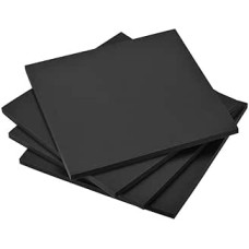 4 Stück schwarze EVA-Schaumstoffplatten - 10 mm dick, 25,4 x 25,4 cm Bastelschaum for den DIY-Modellbau