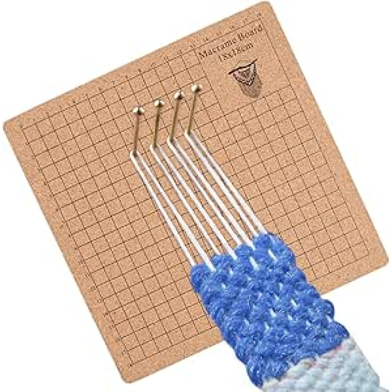 Makramee-Zubehör - Kork-Flechtplattenbrett, Gittermuster-Webscheibe, DIY-Makramee-Projektbasis Mit Nadelfreundlicher Oberfläche | Handwerkliches Webwerkzeug Für Geflochtene Seile, Schmuck, Knoten, Kor