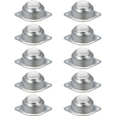 Rutuliniai guoliai 25 mm cinkuoto metalo korpusas su nailoniniu ratuku, skirti konvejerio ritiniui, sklandžiai ir tyliai veikiantys 120x80x50 mm pakuotėje po 10 vnt.