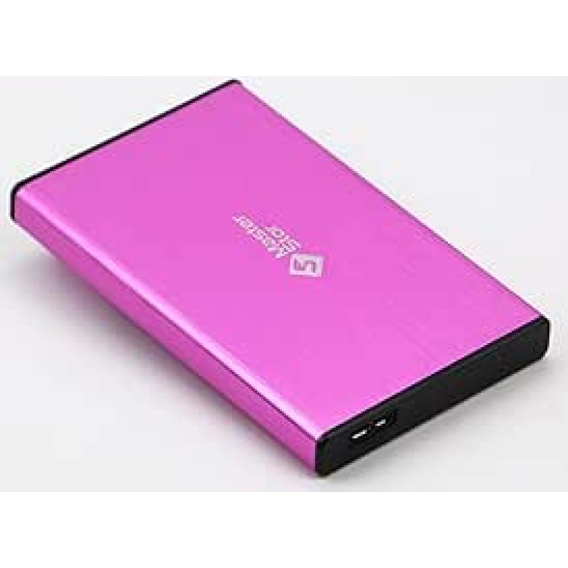 (MasterStor) 250 GB išorinis kietasis diskas USB 3.0 itin greitas 2,5 colio SATA nešiojamųjų kompiuterių kietasis diskas Nešiojamasis kietasis diskas rožinis