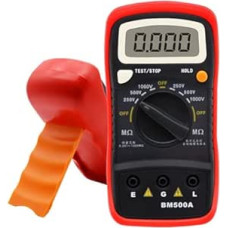 Digitaler Isolationswiderstandsprüfer, 1000 V Megohm-Messgerät, BM500A mit Dual-Isolierung, Hochspannungsalarm, drei Spannungsausgängen, 0 bis 2000 Megaohms Reichweite, kompaktes Design