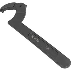 Respicefinem 2 bis 4 3/4 Zoll verstellbarer Hakenschlüssel CRV Rundkopf C Typ Hakenschlüssel für Fahrzeugmaschinenwartung Heimreparaturen Sanitärgeräte und Werkzeugmaschinen