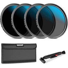 NEEWER 82 mm ND filtrų rinkinys, ND16/ND32/ND64/ND1000, objektyvo valymo rašiklis, filtro krepšys, HD filtrų priedų rinkinys, suderinamas su 