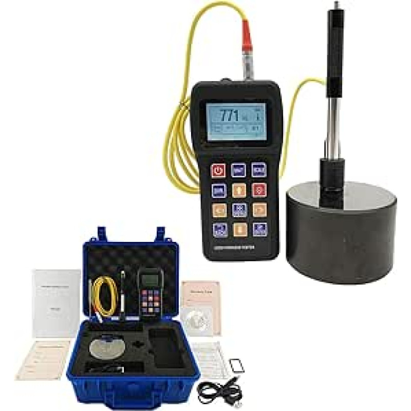 Tragbarer Härteprüfer: Multiskala-Konvertierung, 170-960 HLD-Bereich, Allwinkel-Metallprüfung mit Schlaggerät und Testblock